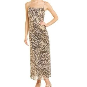 Brand new never worn Zara gold metallic leopard cheetah print dress